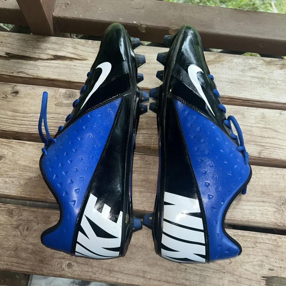 Nike Vapor Strike Blue and Black Football Cleats - Size 14